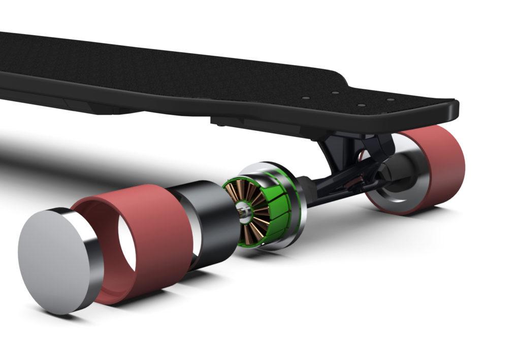 Aufbau eines Skateboards.