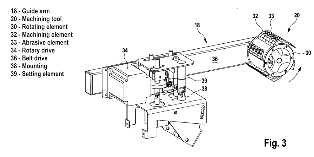 Patent 2_Fuehrungsarm A drawing of the guide arm